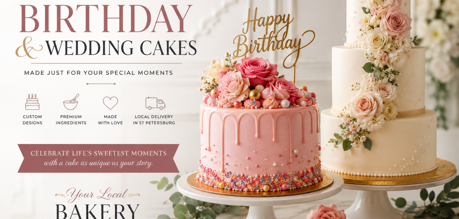 Custom Birthday and Wedding Cakes | Bakery in St Petersburg FL