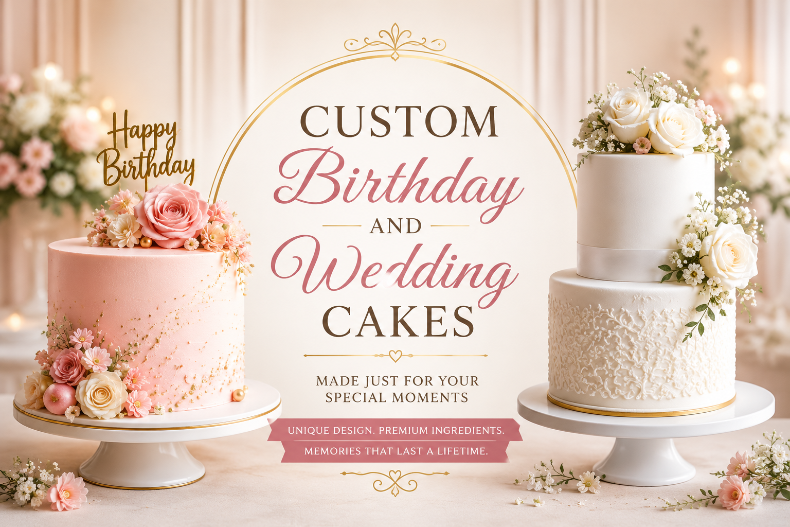 Custom Birthday and Wedding Cakes: How to Choose the Perfect Cake for Your Celebration